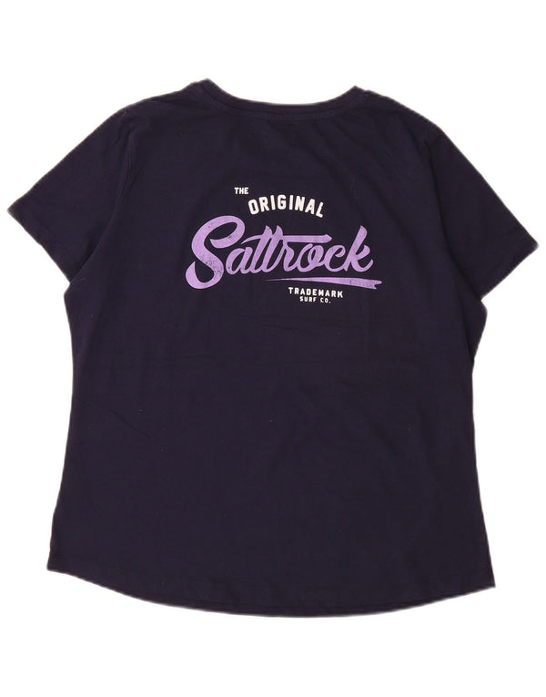 Tricou cu grafic Saltrock pentru femei Top UK 16 mare bumbac bleumarin