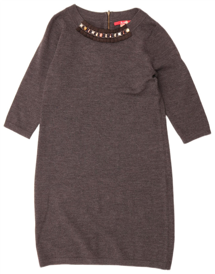 Rochie Jumper Boden pentru femei cu mâneci 3/4 UK 12, gri mediu