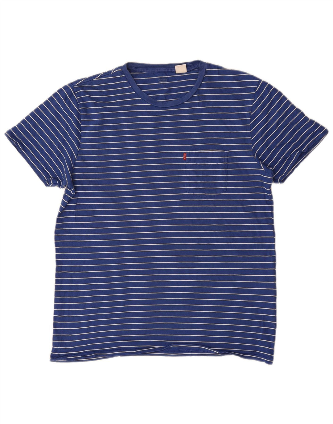 Tricou pentru bărbați Levi's Top din bumbac cu dungi albastre medii