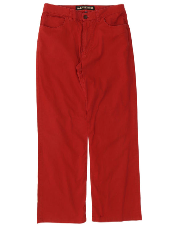 Pantaloni casual drepti pentru femei Napapijri IT 44 Medium W28 L27 Bumbac roșu