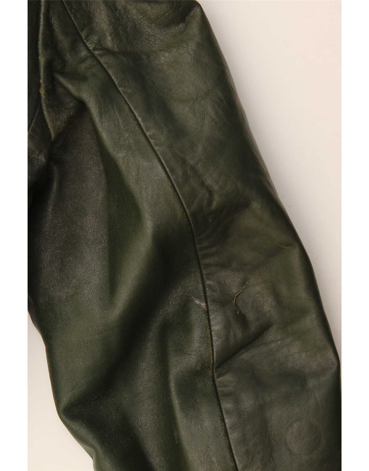 Geacă de piele vintage pentru bărbați IT 52 XL kaki