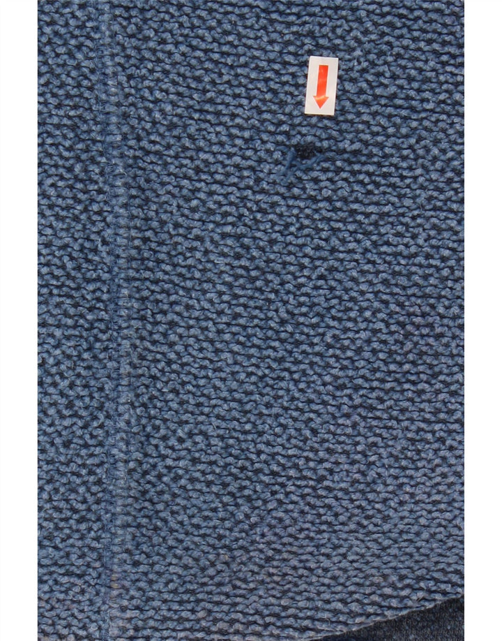 WEIRD FISH Pulover pentru femeie din bumbac albastru mediu UK 14