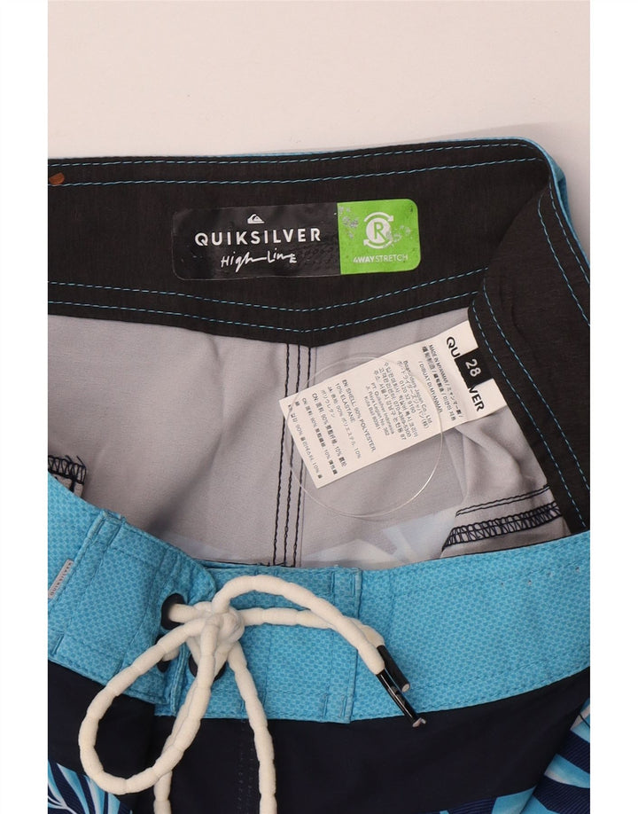Pantaloni scurți de înot Quiksilver pentru bărbați, albastru, poliester floral