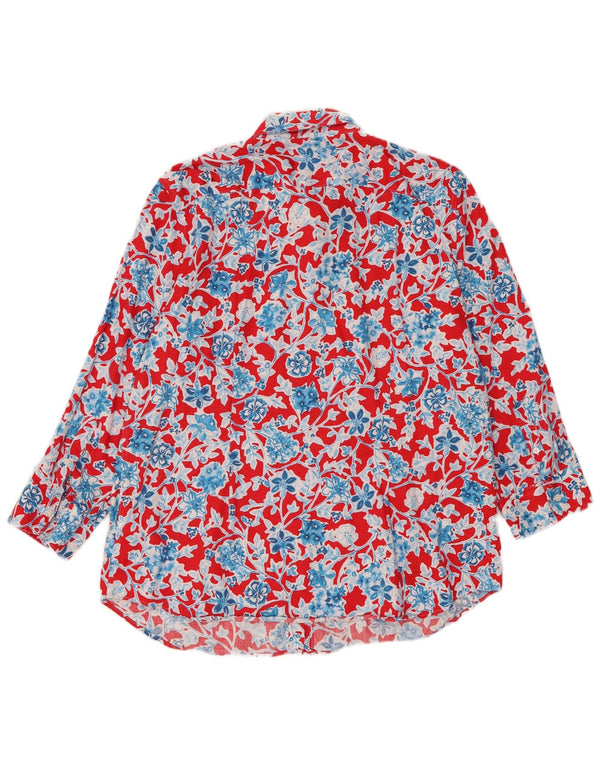 Cămașă Chaps pentru femei UK 18 XL, bumbac floral roșu