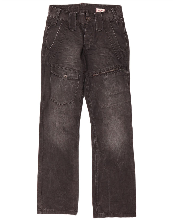 Blugi drepti cargo Jack & Jones pentru bărbați W28 L32 bumbac gri
