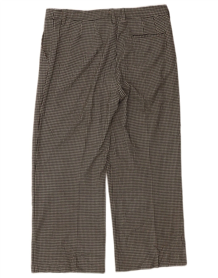 Stefanel Pantaloni Cropped Femei IT 42 Medium W32 L24 Black Houndstooth