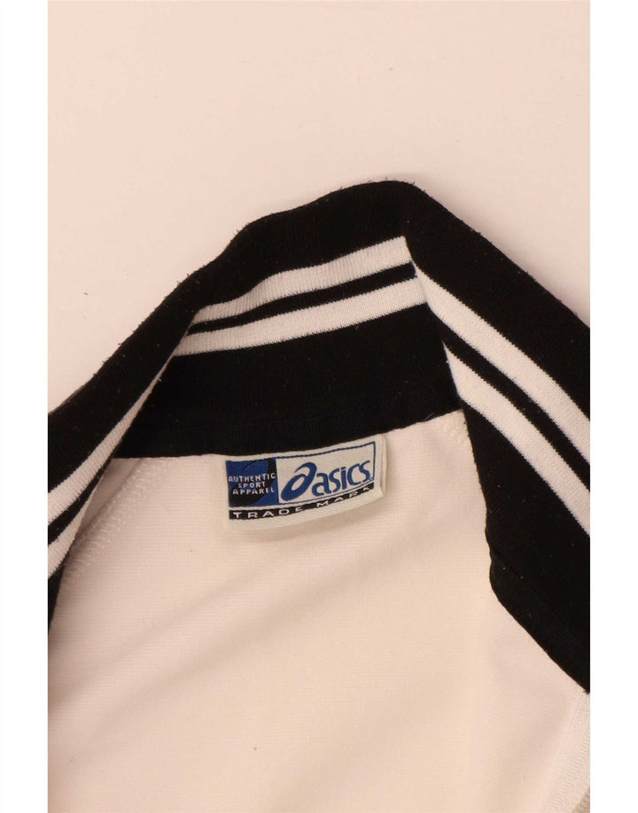 Jachetă de trening pentru bărbați Asics, alb mediu, poliester color bloc