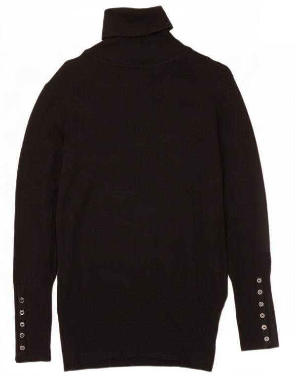 Pulover pentru femei cu gât rulat Zara UK 14, mare, negru, raion