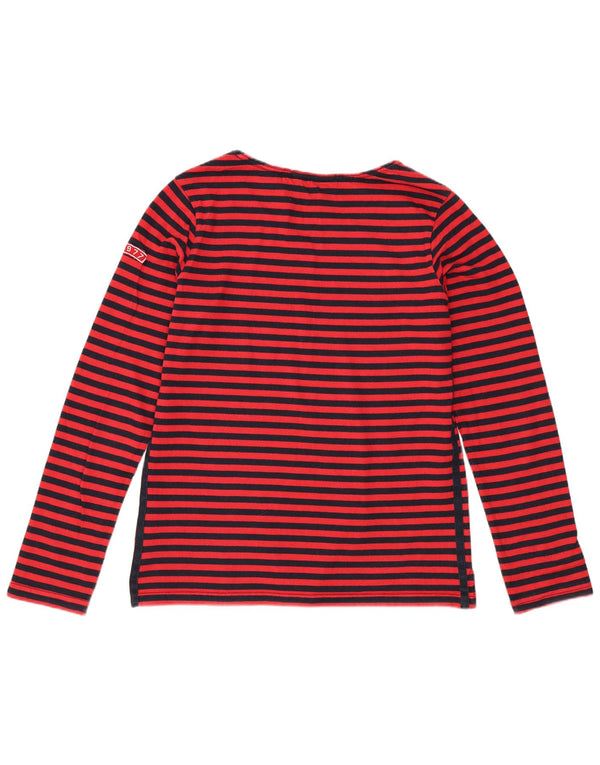 Scotch & Soda Top supradimensionat pentru femei cu mânecă lungă UK 2 XS bumbac cu dungi roșii