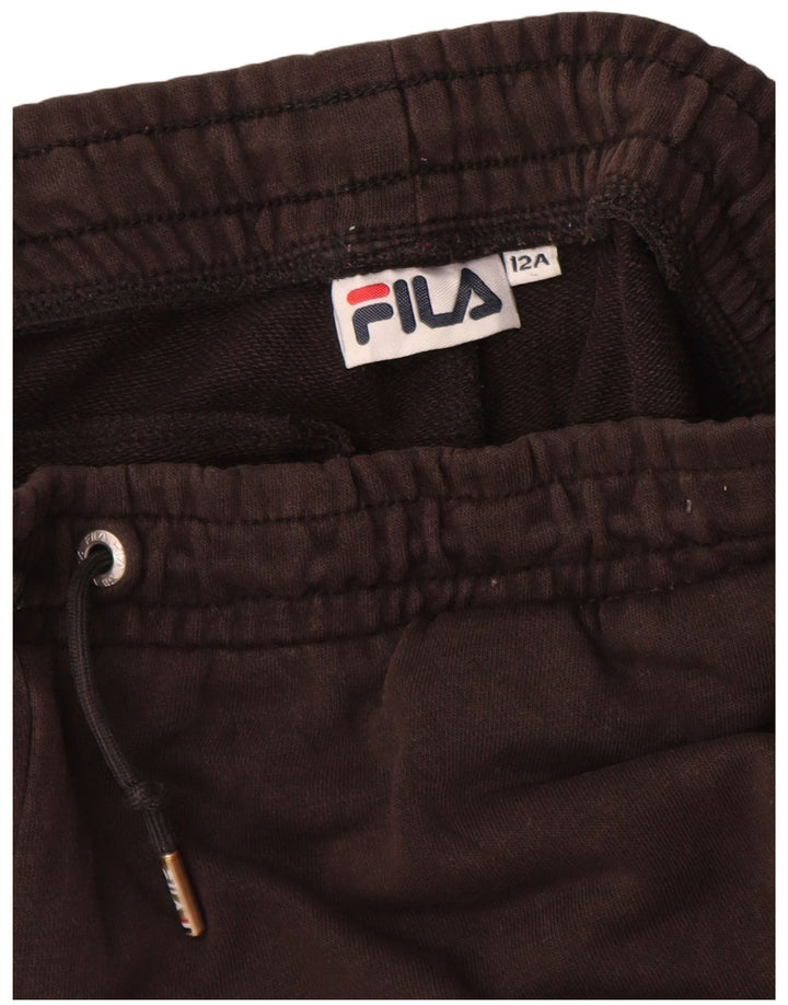 FILA Băieți Trening Pantaloni Joggeri 11-12 Ani Negru