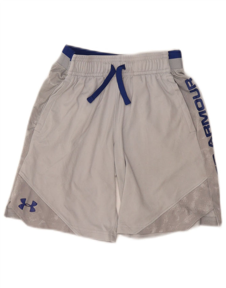 Pantaloni scurți sport Under Armour pentru băieți Heat Gear 7-8 ani, mici, gri