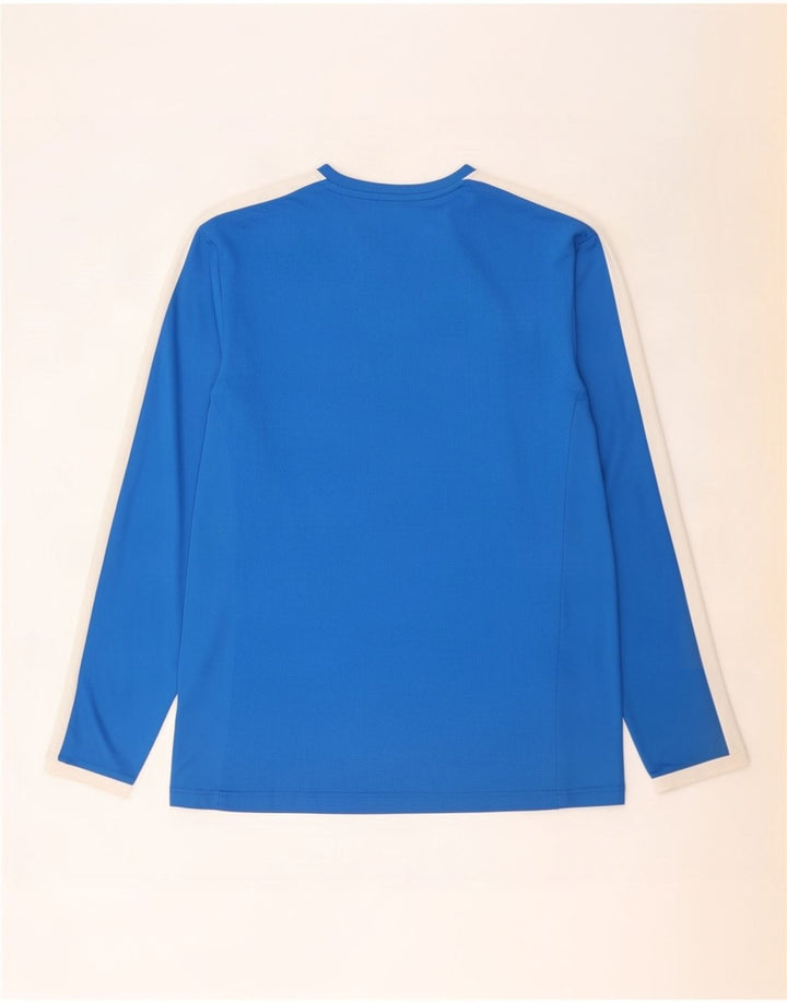 Top pentru bărbați Puma cu mânecă lungă 2XL, albastru, poliester color bloc