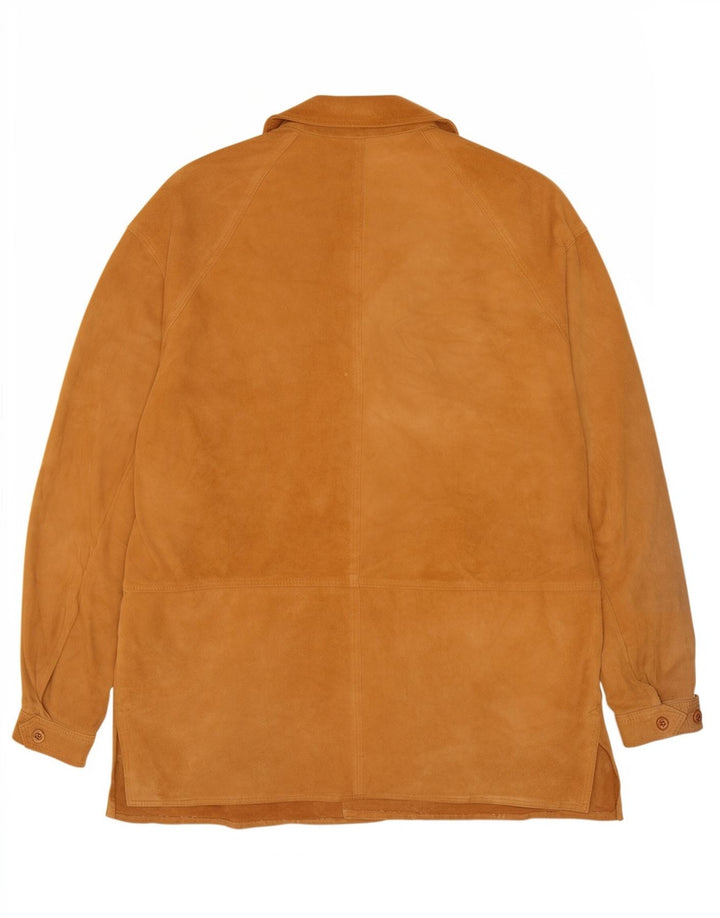 Jachetă vintage pentru bărbați din piele intoarsa IT46 Small Beige