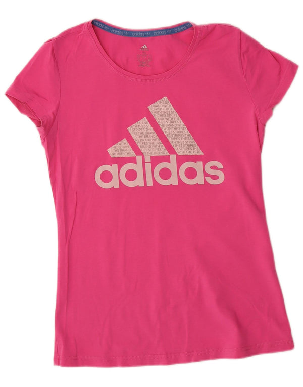 Tricou cu grafic Climalite Adidas pentru femei Top UK 12 Medium Pink