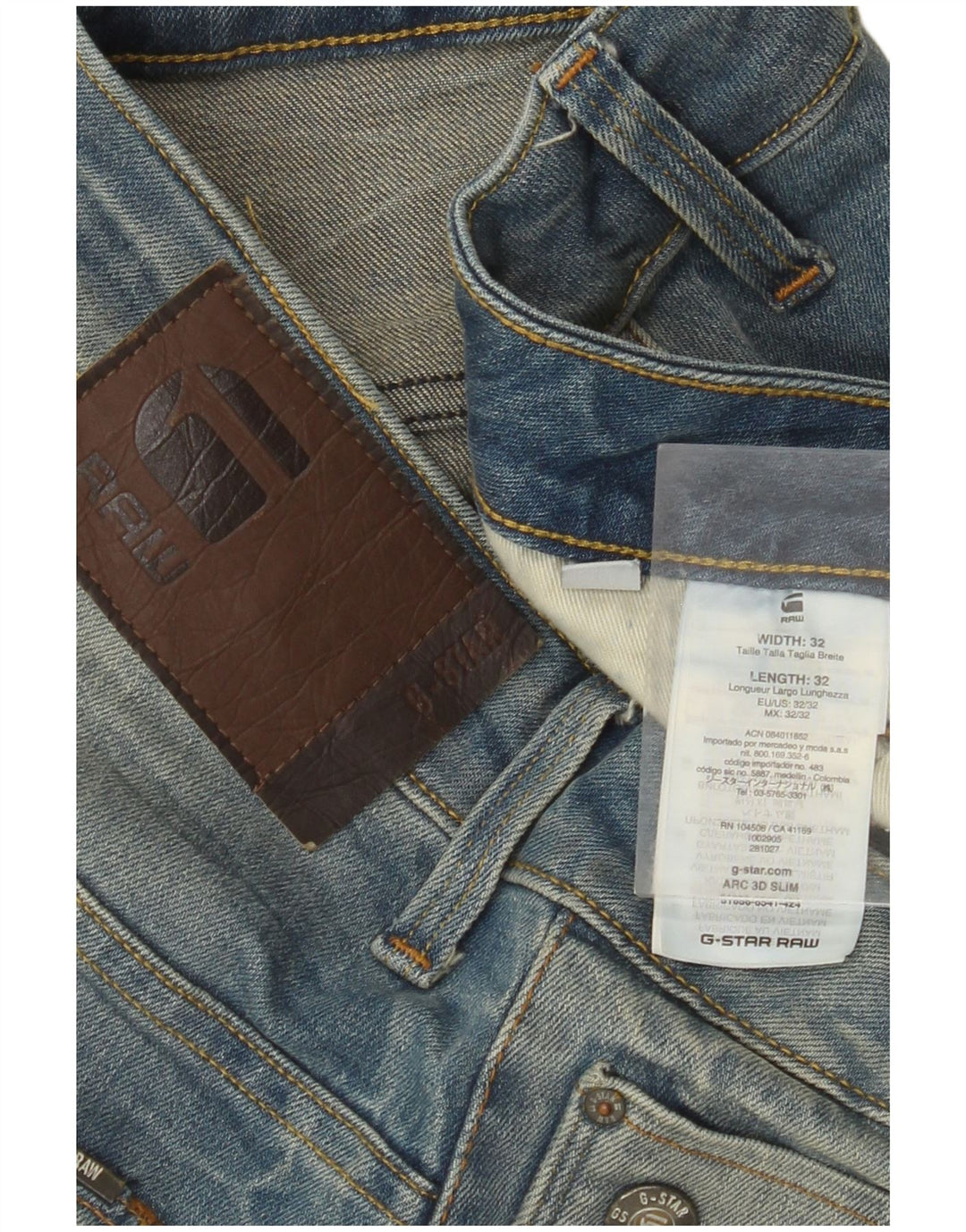 G-STAR Blugi 3D Arc Slim pentru bărbați W32 L32 Bumbac albastru