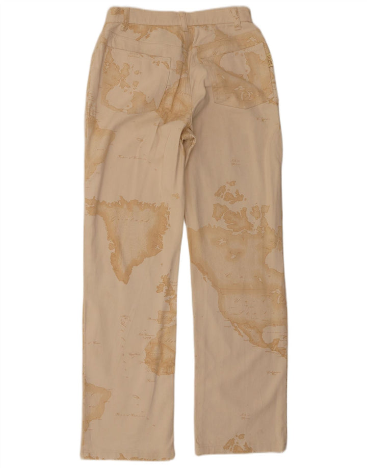 ALVIERO MARTINI Pantaloni casual de damă cu model abstract L28 L30 bej