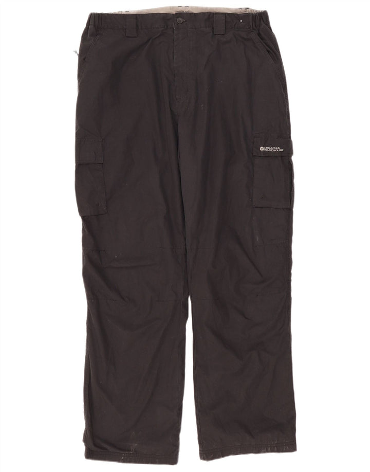 MOUNTAIN WAREHOUSE Pantaloni cargo drepti pentru bărbați W38 L32 Poliester negru