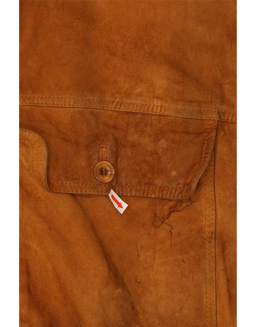VINTAGE Mens Suede Bomber Jacket UK 40 Large Brown Leather
