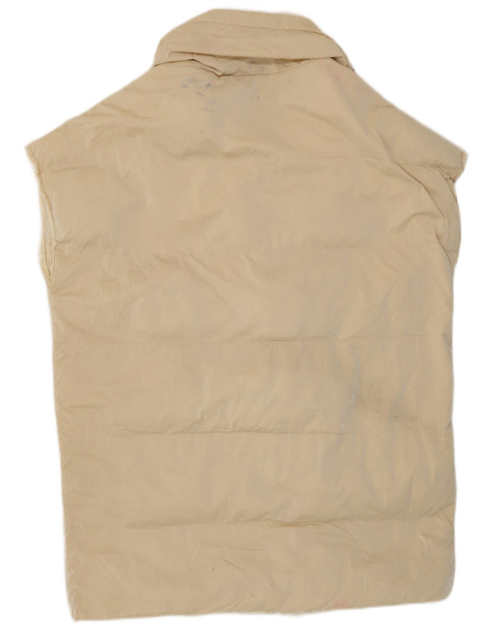 Gilet căptușit cu paragate supradimensionat pentru femei Zara UK 10, mic, bej, poliester