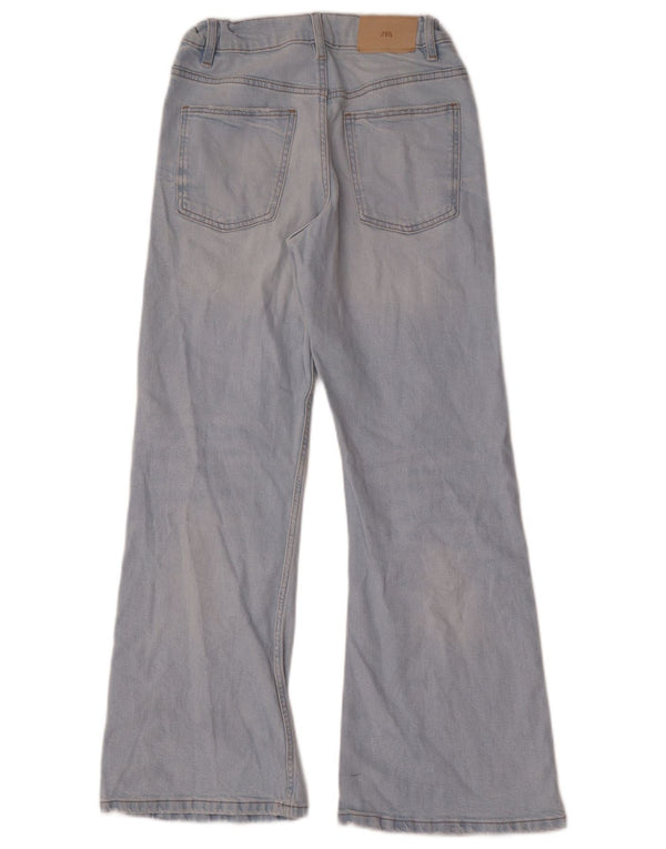 Zara Fete Blugi Evazati 12-13 Ani L26 L28 Albastru Bumbac
