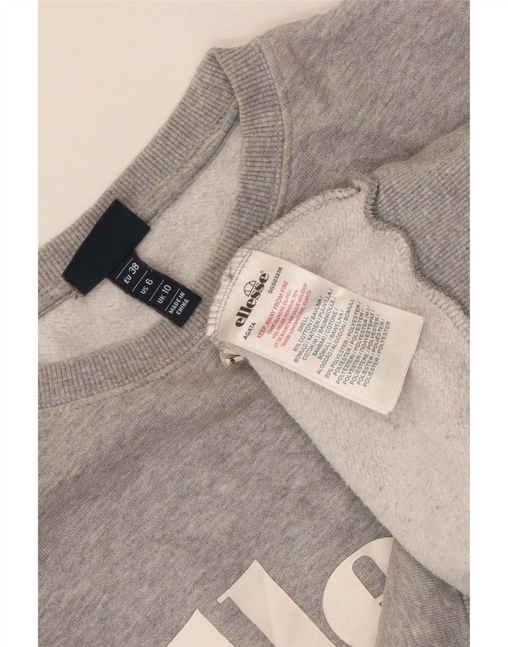Pulover supradimensionat cu grafic pentru femei Ellesse UK 10 mic, gri, pete