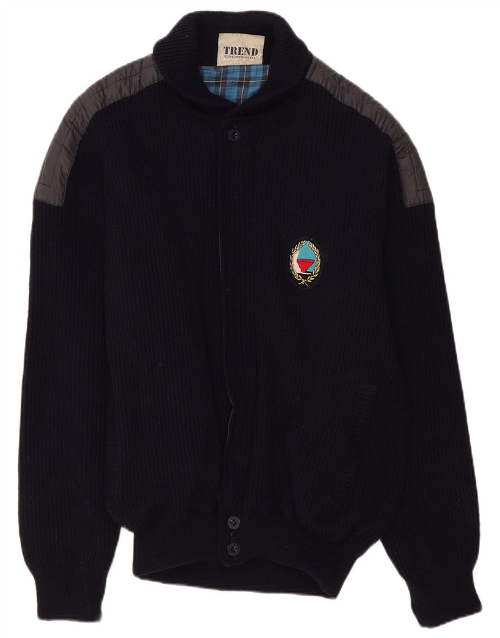 Pulover cardigan pentru bărbați North Pole XL Lână bleumarin