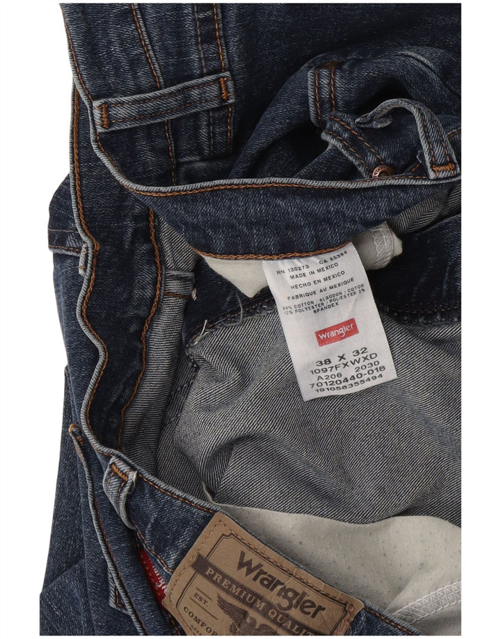 Blugi drepti pentru bărbați Wrangler W38 L32 Bumbac albastru