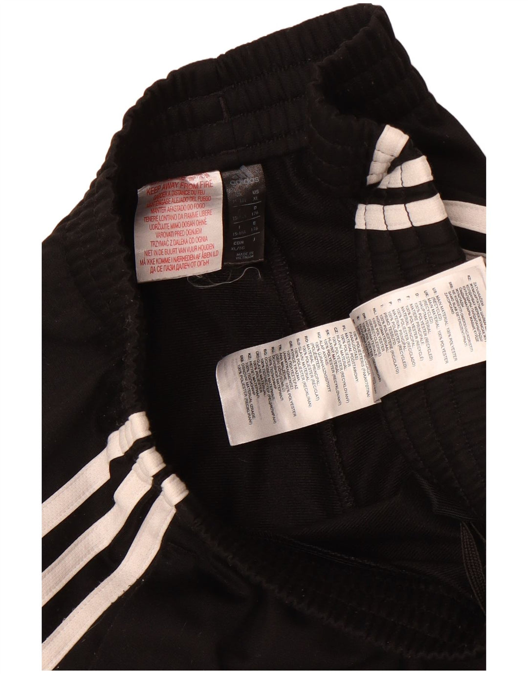 Adidas Băieți Pantaloni Trening Pantaloni Joggeri 15-16 Ani Poliester Negru