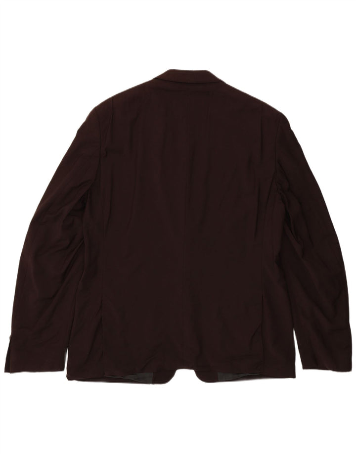 Jachetă pentru bărbați Calvin Klein, cu 2 nasturi, cu tăiere obișnuită, UK 44 2XL Bordeaux
