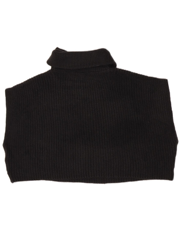 Zara femei oversized Crop Zip Neck Vest Tank Top UK 14 Medium Black