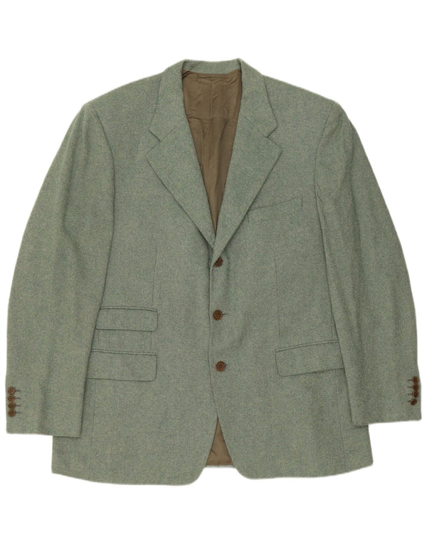 Sacou blazer pentru femei Ermenegildo Zegna cu 3 nasturi UK 42 XL Verde Cașmir