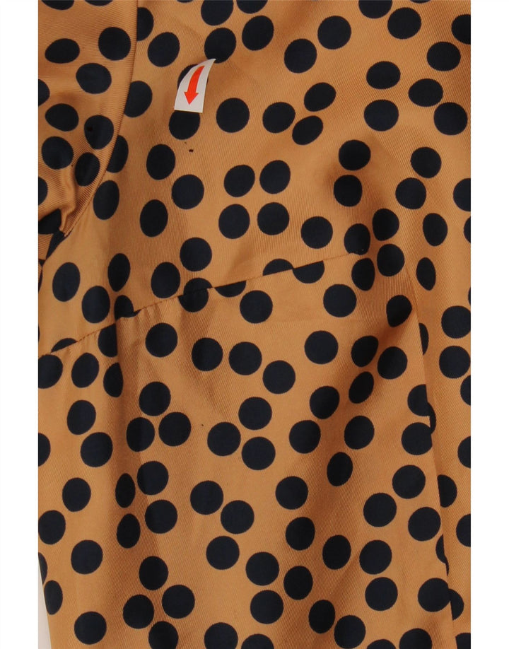 VINTAGE Rochie A-Line pentru femei UK 12 Medium Brown Spotted