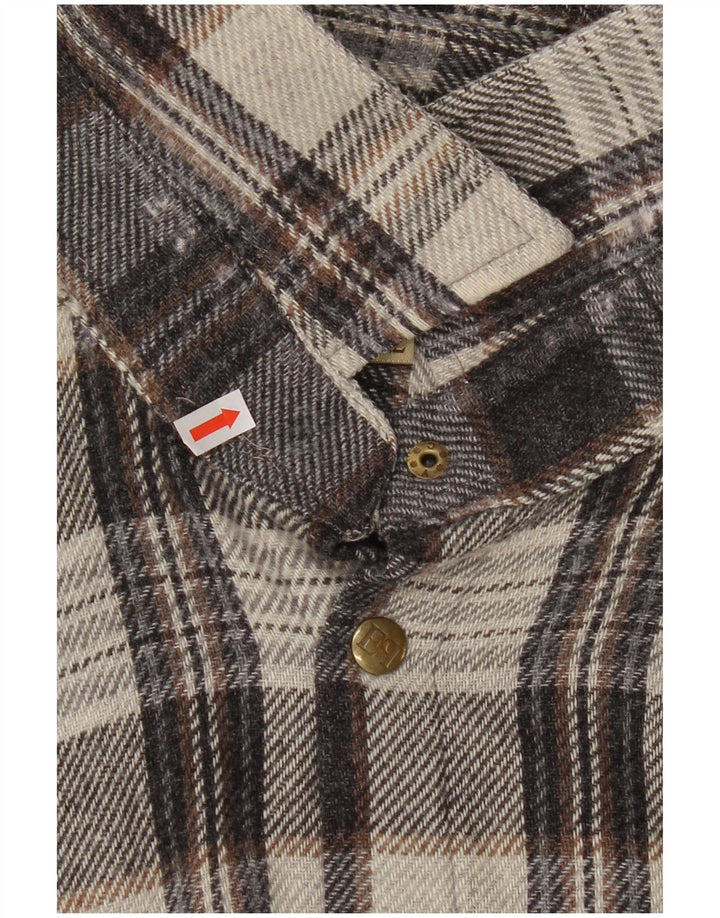 Cămașă de flanel pentru bărbați European Project 2XL, gri, acrilic, cu carouri