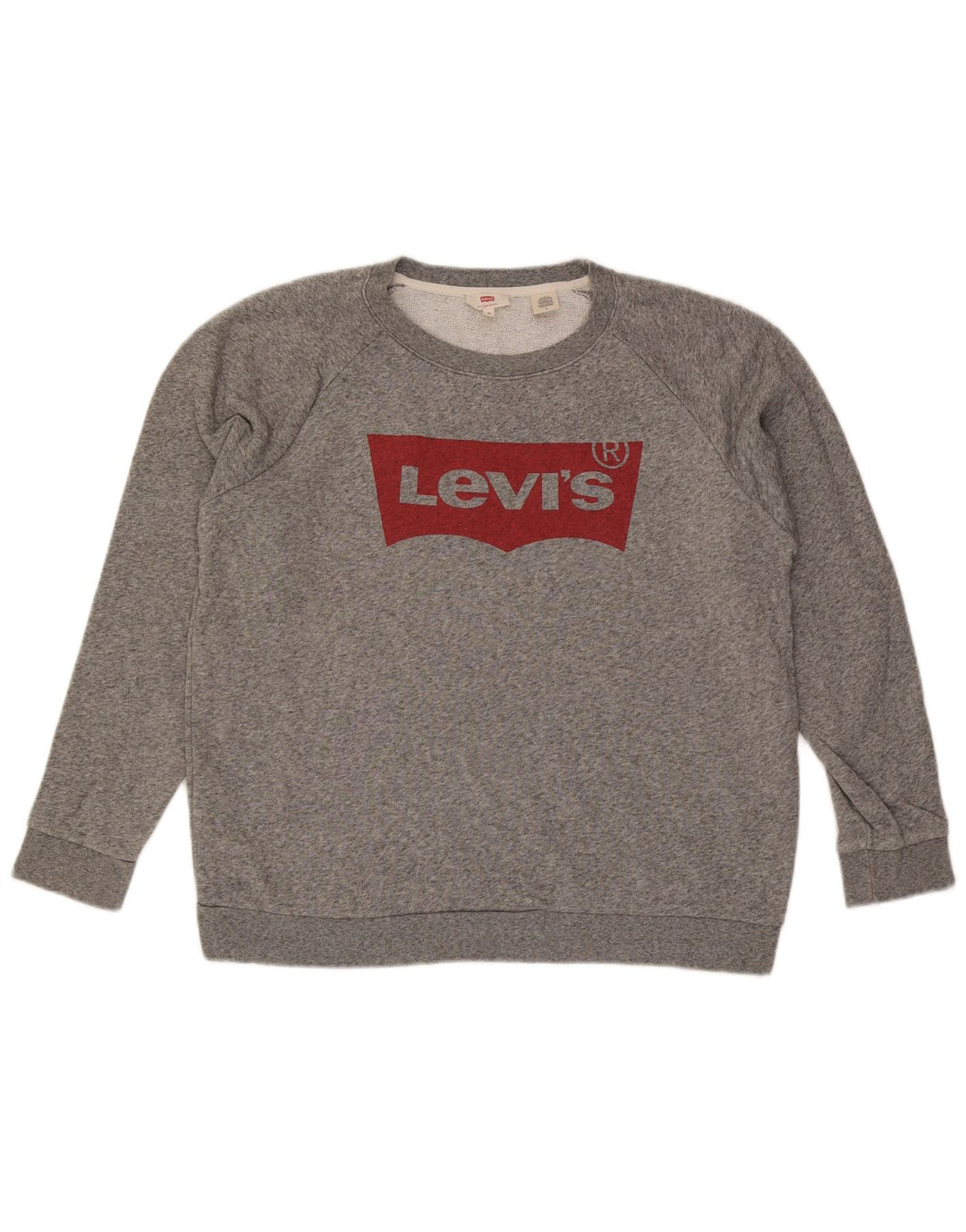 Pulover cu grafică Levi's pentru bărbați, bumbac cu pete, gri mediu