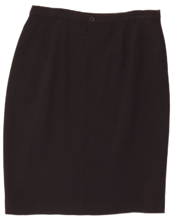 Fusta creion cu talie înaltă pentru femei Zara EU 42 Large W30 Rayon negru