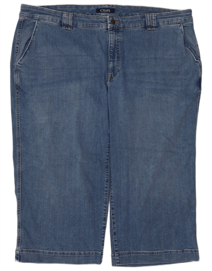 Jeans Capri pentru femei Chaps US 22 3XL W44 L21 Bumbac albastru