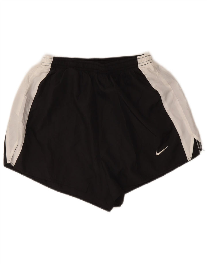Pantaloni scurți sport Nike pentru femei US 8/10 Medium Black Colorblock Poliester