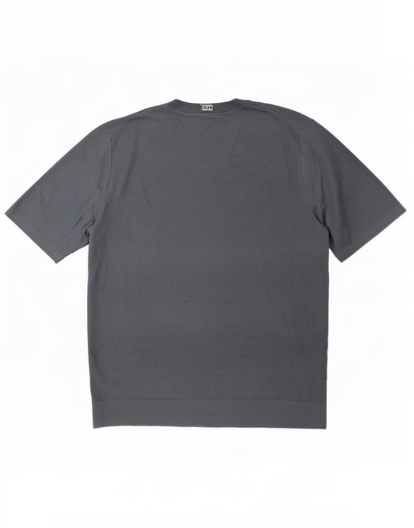 Cos Bărbați Regular Tricou Top Medium Blue Silk