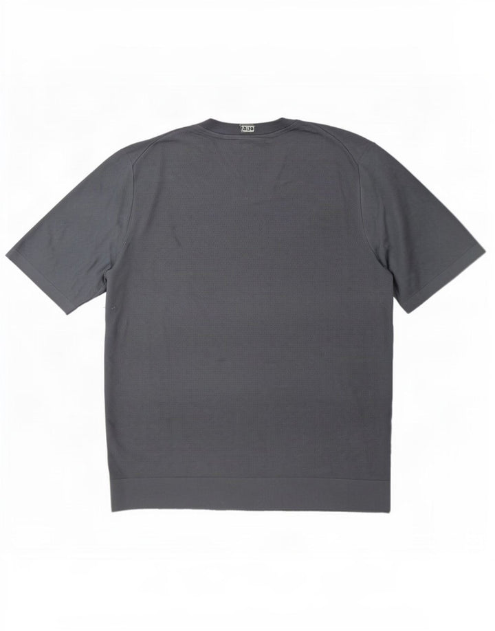Cos Bărbați Regular Tricou Top Medium Blue Silk