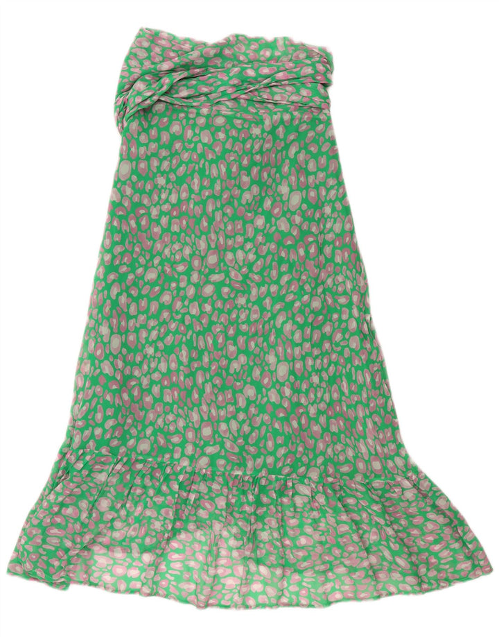 Fusta Wrap pentru femei VINTAGE Small W33 Green Flecked Viscose