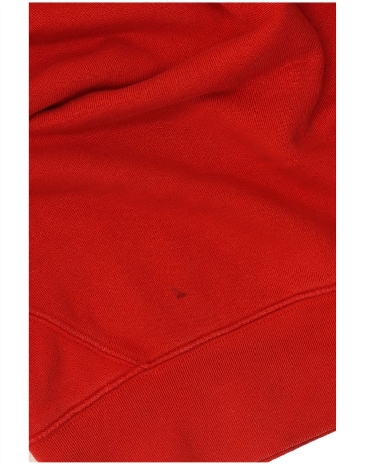 Jumper Adidas Crop Oversized Hoodie pentru femei UK 8 Small Red Bumbac