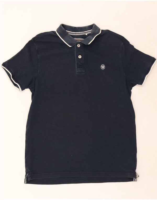 Tricou polo pentru bărbați Fat Face, bumbac mediu albastru bleumarin