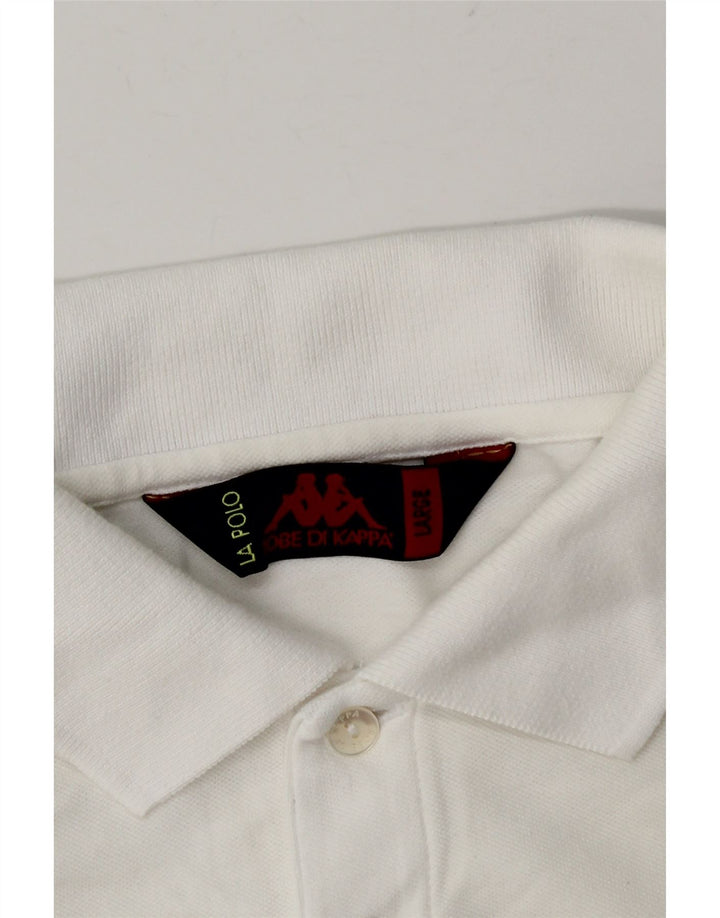 Tricou polo pentru bărbați Kappa, mare, alb
