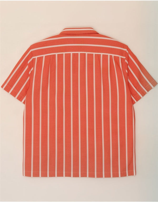 Cămașă cu mânecă scurtă Tommy Hilfiger pentru bărbați, bumbac cu dungi XL portocaliu