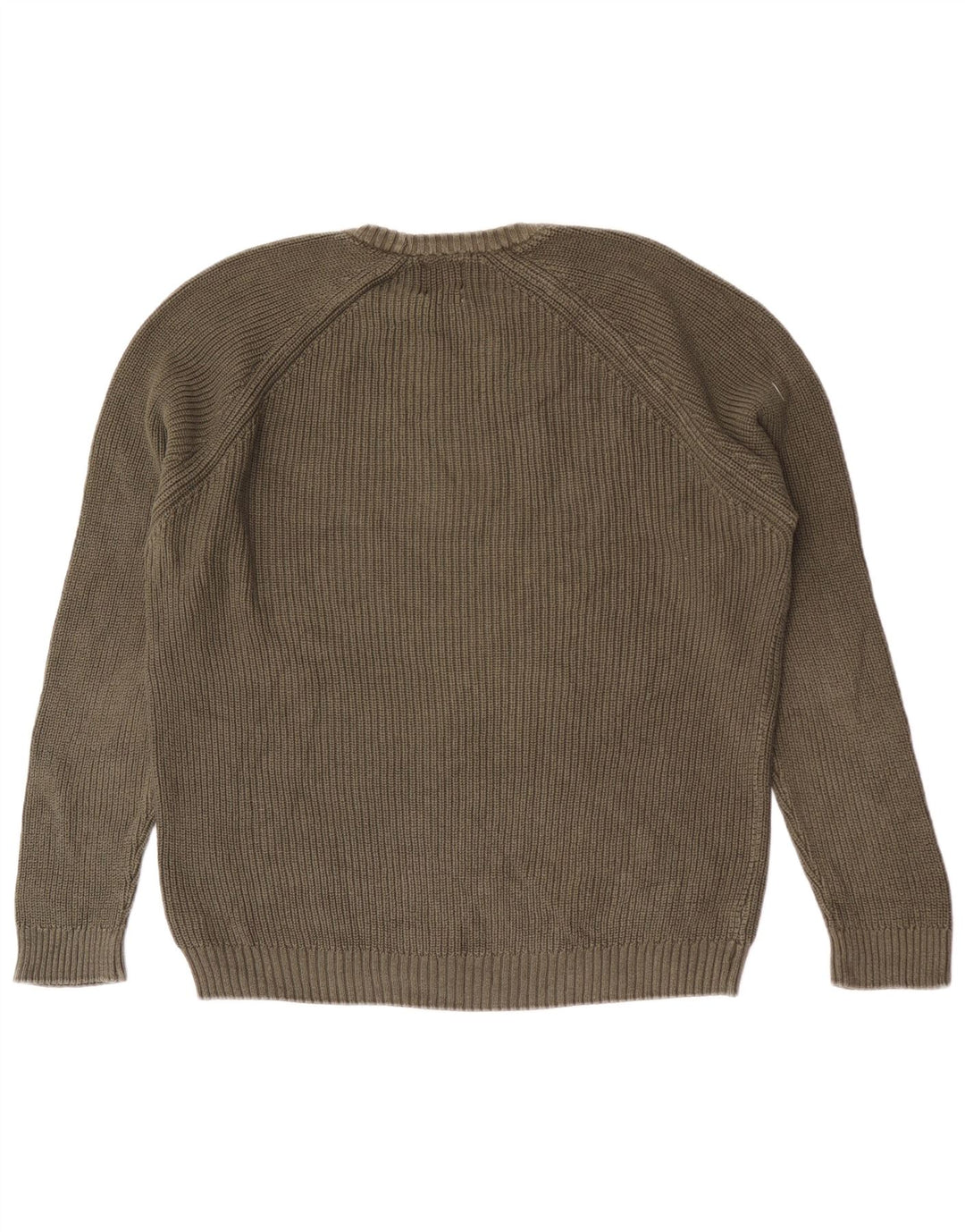 Pulover pentru bărbați Zara, cu decolteu, mare, verde, din bumbac