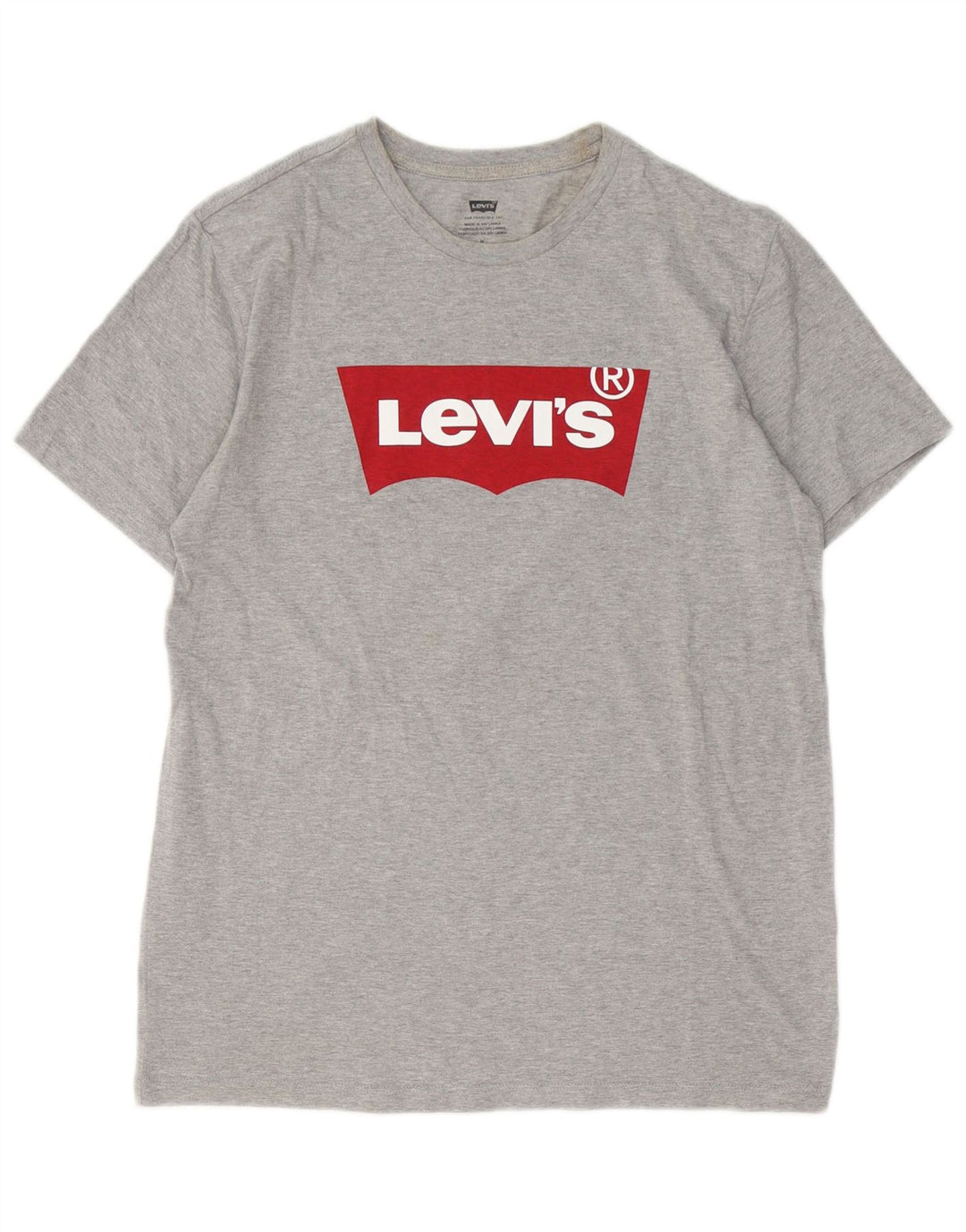 Tricou cu grafic Levi's pentru bărbați Top din bumbac cu pete gri mediu