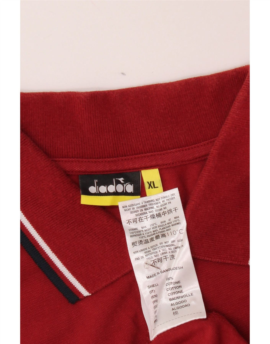 DIADORA Tricou Polo XL Roșu Bumbac