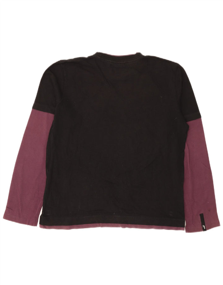 Top pentru bărbați Puma cu mânecă lungă, mediu negru, color block