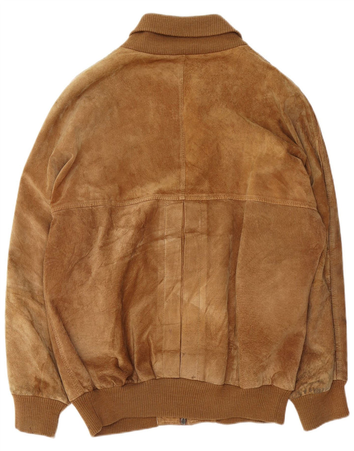 Bomber vintage pentru bărbați din piele intoarsa IT 54 2XL Bej