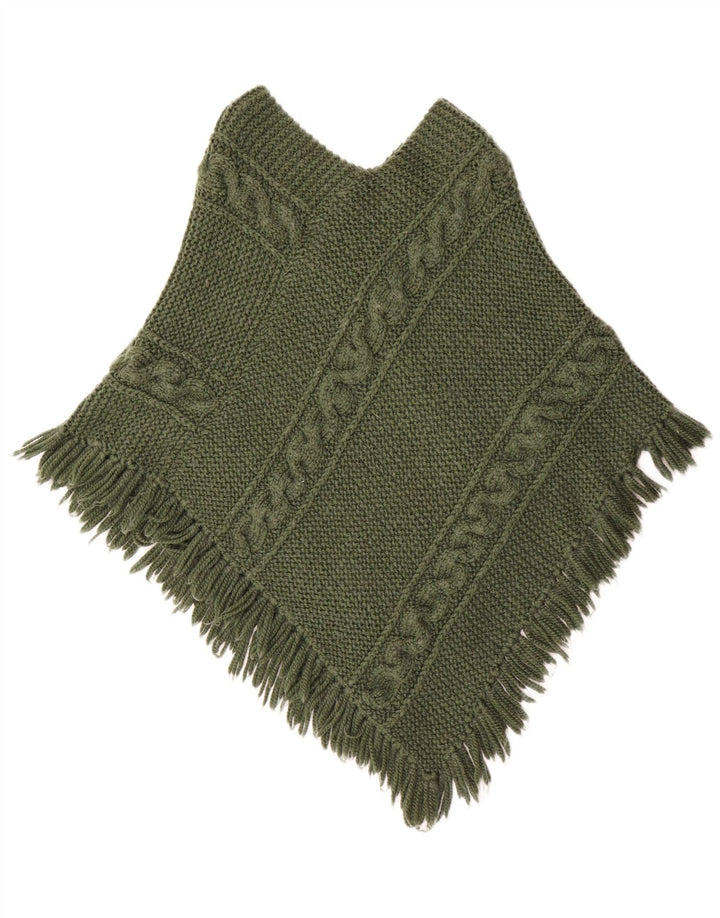 Jumper Poncho Vintage pentru femei UK 12 Medium Green
